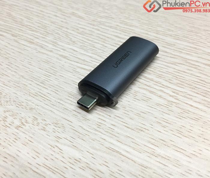 Đầu đọc thẻ SD, TF USB Type C vỏ nhôm Ugreen 50704-3