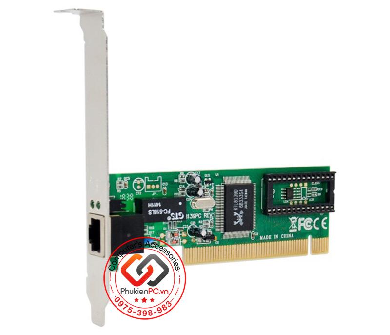 Card PCI sang LAN Ethernet 10/100 chipset cho PC, máy tính đồng bộ DELL, HP, máy tính công nghiệp-1
