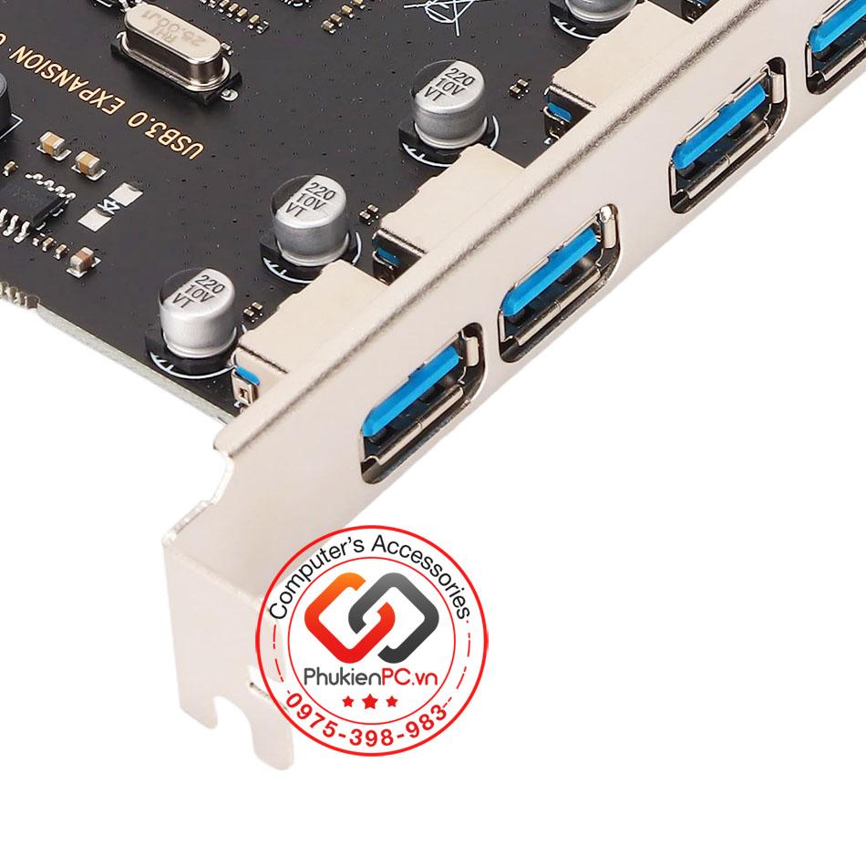 Card PCIe x1 to 4 USB 3.0 chipset VL805 không cần nguồn phụ cho PC, máy tính đồng bộ-4
