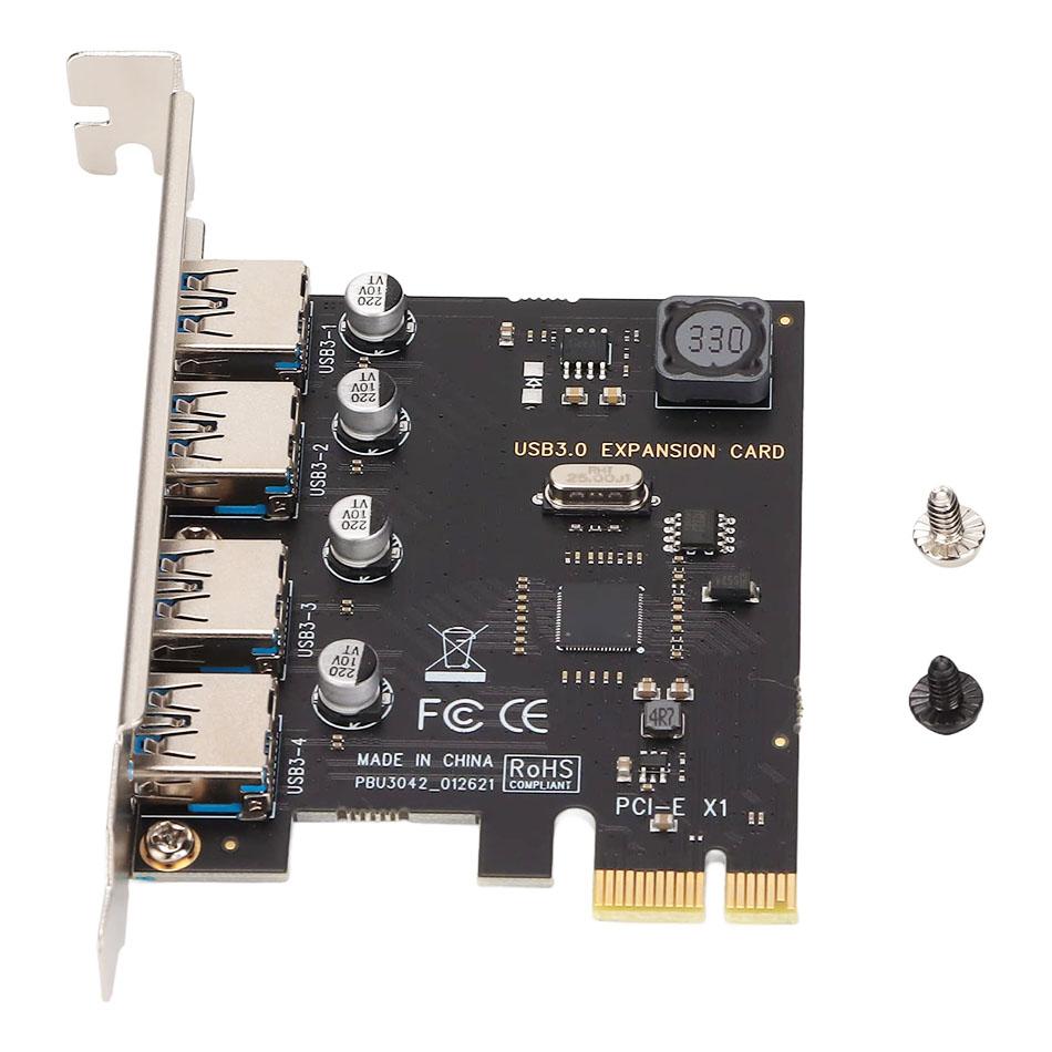Card PCIe x1 to 4 USB 3.0 chipset VL805 không cần nguồn phụ cho PC, máy tính đồng bộ-2