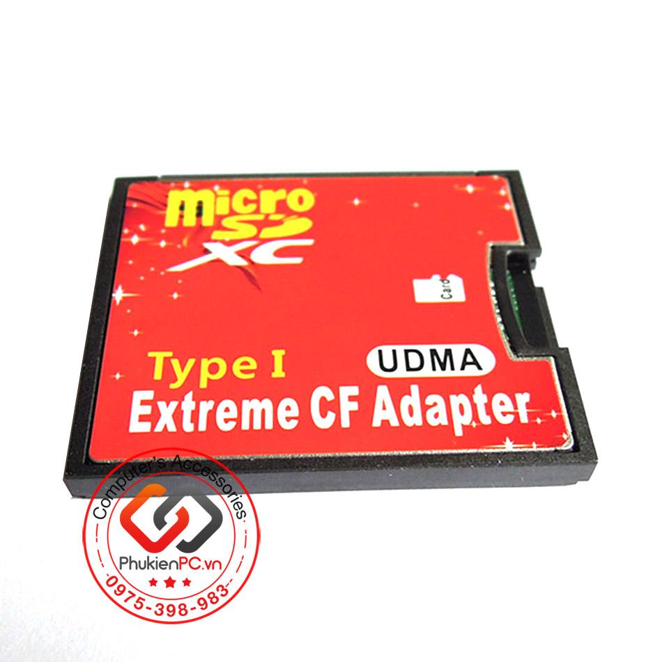 Adapter chuyển đổi thẻ nhớ Micro SD, TF sang Compact Flash CF Type I-1