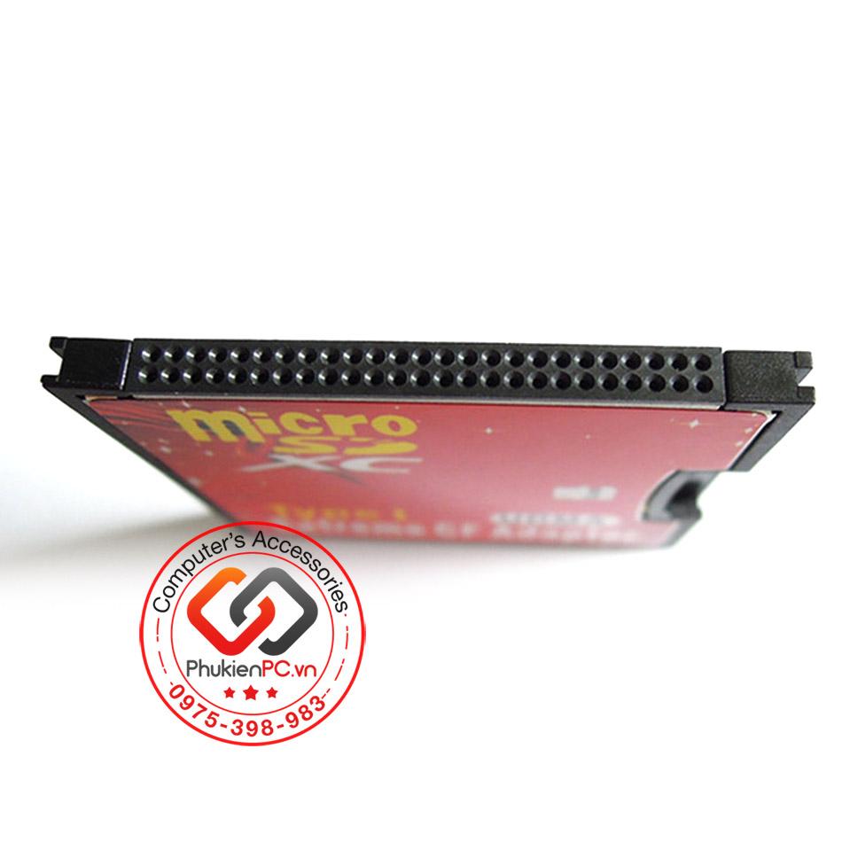 Adapter chuyển đổi thẻ nhớ Micro SD, TF sang Compact Flash CF Type I-4