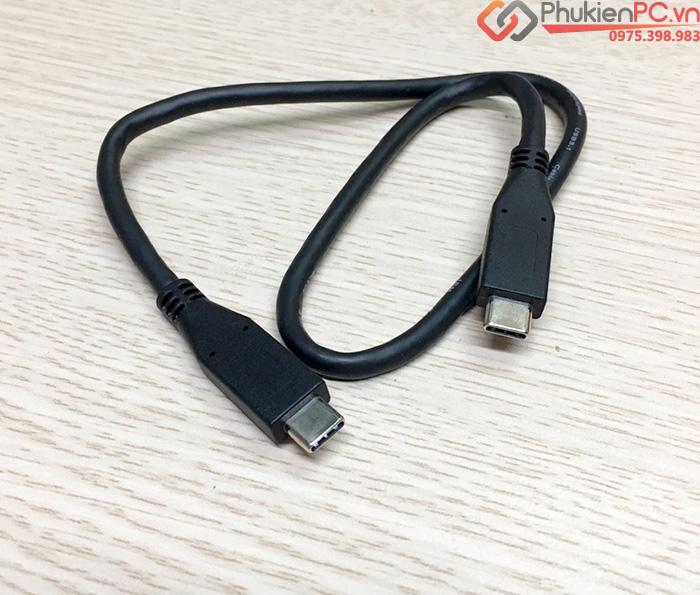 Cáp USB 3.1 Type C sang Type C hai đầu đực 0.5M