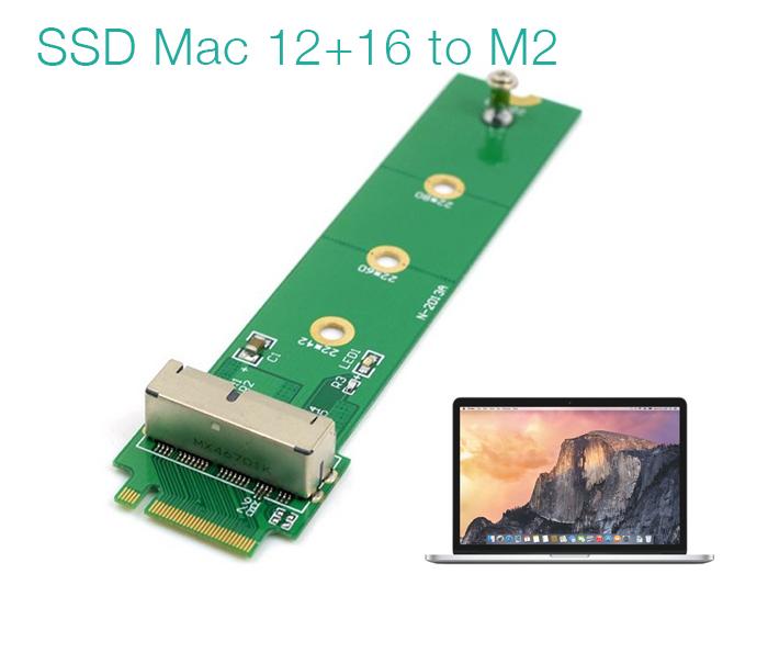 Adapter ổ cứng SSD Macbook 12+16Pin sang M.2 PCI-e M Key