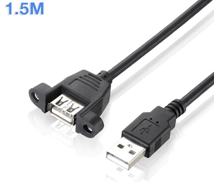 Dây cáp USB 2.0 nối dài đầu đực đầu cái bắt vít 1.5M
