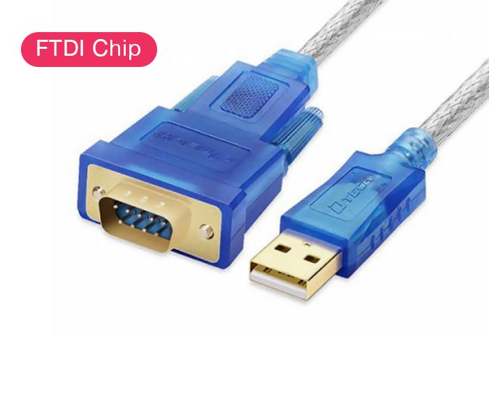 Cáp USB to RS232 FTDI chip dài 1.2M Dtech DT-5011 Win XP 7 10 11
