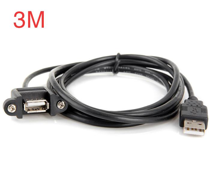Dây cáp USB 2.0 nối dài đầu đực đầu cái bắt vít 3M
