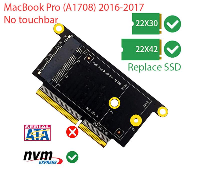 Adapter M.2 NVMe to SSD Macbook Pro 2016-2017 A1708