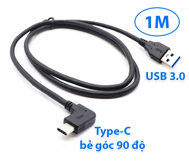 Cáp USB 3.0 to Type C bẻ góc 1M