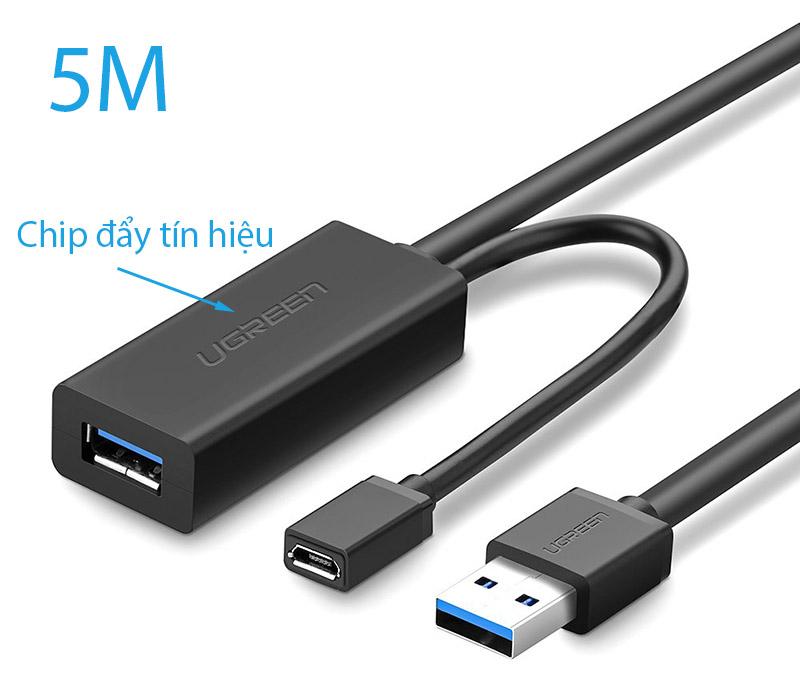 Cáp USB 3.0 nối dài có chip đẩy tín hiệu 5M Ugreen 20826