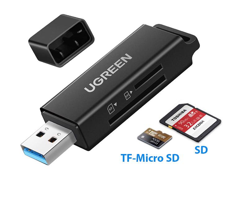 Đầu đọc thẻ nhớ USB 3.0 SD, TF Ugreen 40752