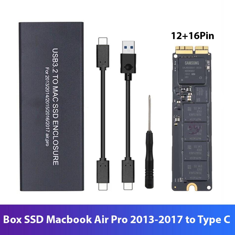 Box chuyển đổi SSD MacBook Air Pro 2013 2014 2015 2016 2017 sang Type C, USB 3.0
