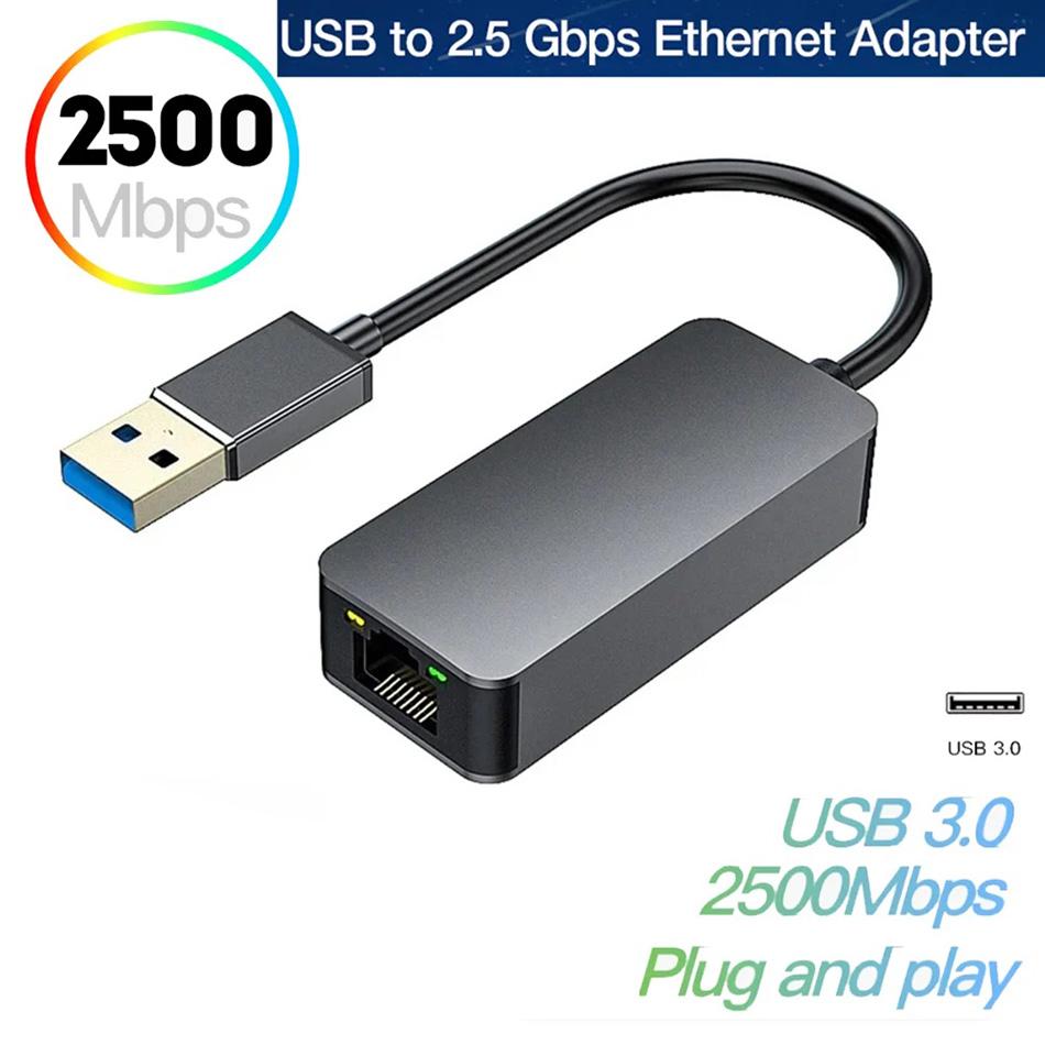 Cáp chuyển đổi USB 3.0 sang LAN Ethernet 2.5G cho Laptop, PC, Macbook