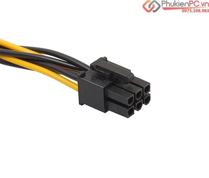 Cáp nguồn 2 SATA sang 6Pin PCI-E cho Card VGA-2