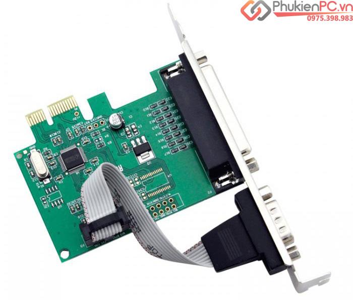 Card PCI-E 1X to DB25, DB9 chipset WCH382-2