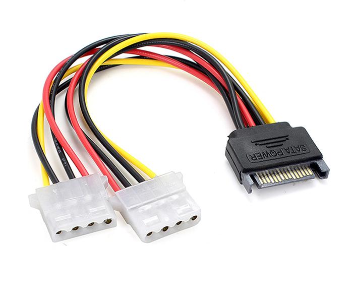 Cáp nguồn chuyển đổi SATA sang 2 IDE 4 Pin Molex