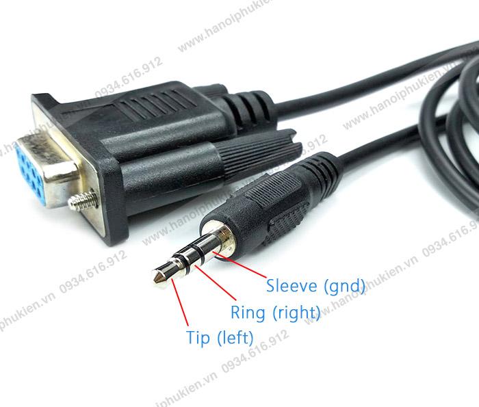 Cáp RS232 Female to 3.5mm serial Ver A dài 1M-2