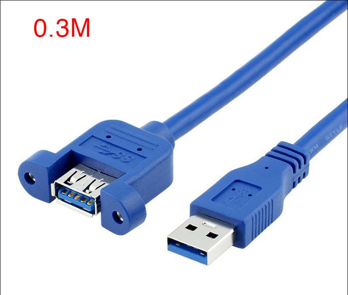 Cáp nối dài USB 3.0 Male to Female đầu bắt vít 0.3M