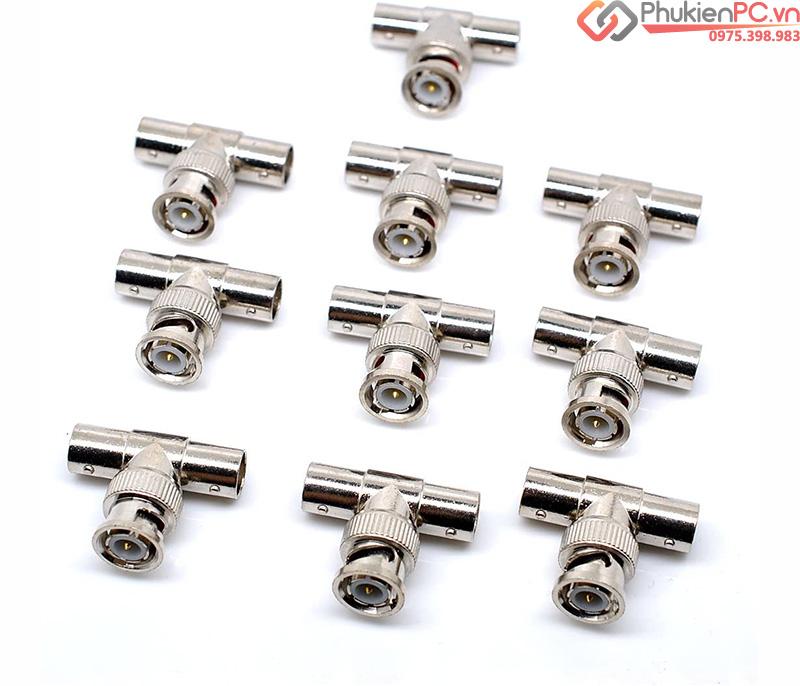 Đầu giắc chia BNC 1 ra 2 chữ T-3