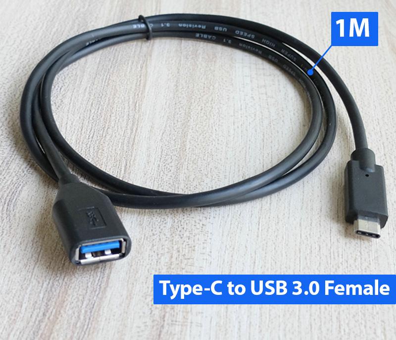 Cáp USB Type c to USB 3.0 Female (chân cái) OTG 1M-0