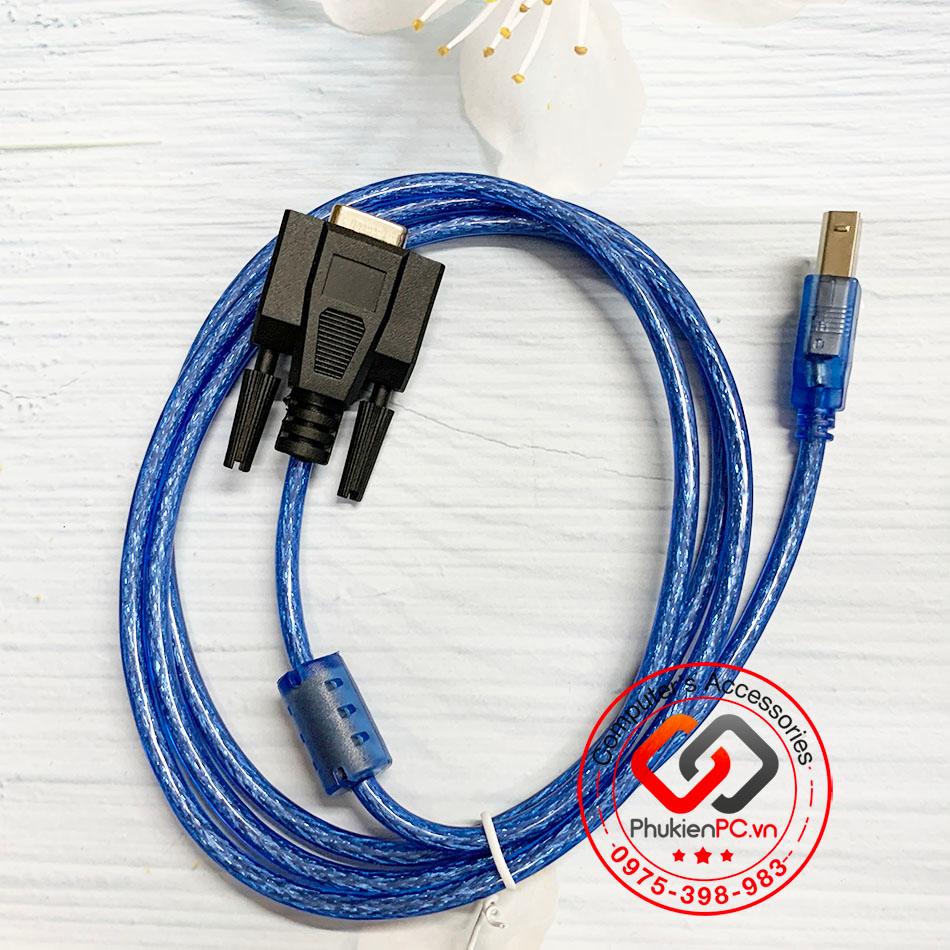 Dây cáp USB Type B to RS232 Female cho máy in, máy đếm tần số-4