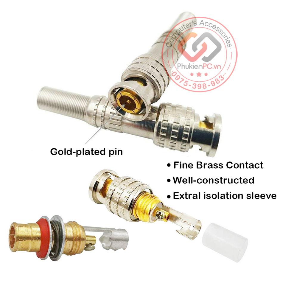 Đầu nối BNC cáp đồng trục cho Camera, CCTV-2