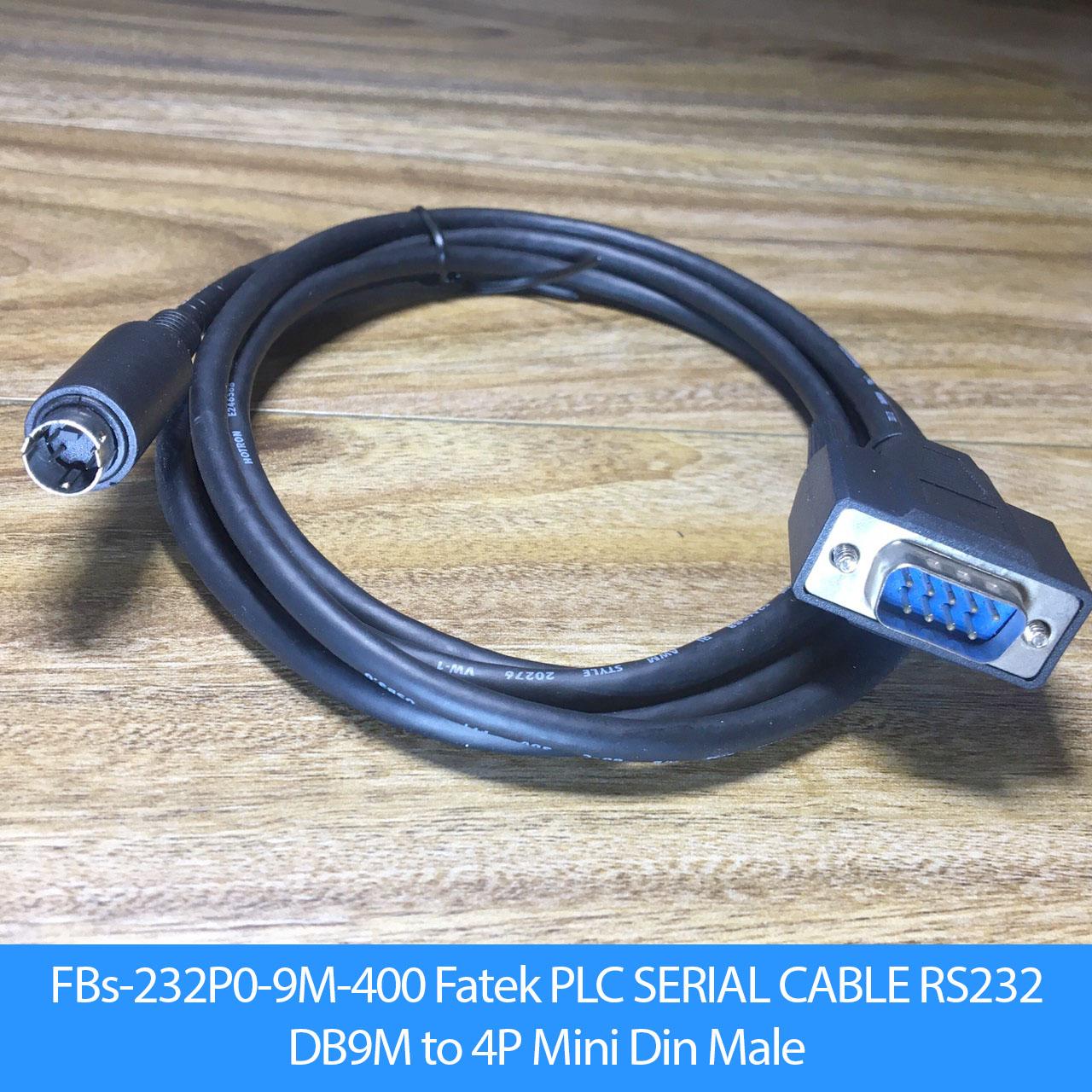 Dây cáp lập trình FBs-232P0-9M-400 Fatek PLC Serial Rs232 DB9M to Mini Din 4Pin Male