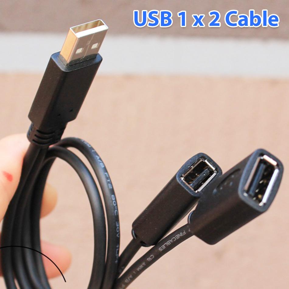 Dây cáp chia USB 1 ra 2