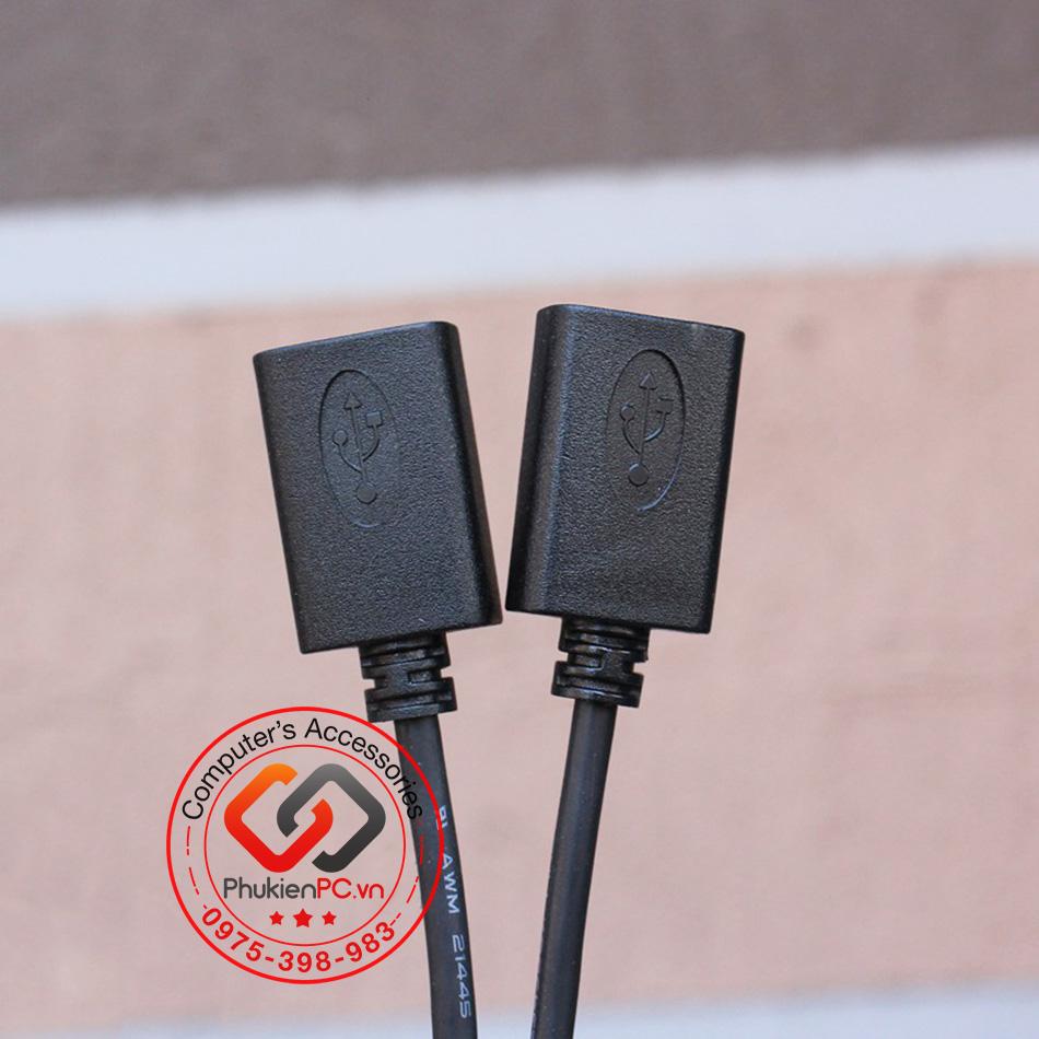 Dây cáp chia USB 1 ra 2-1