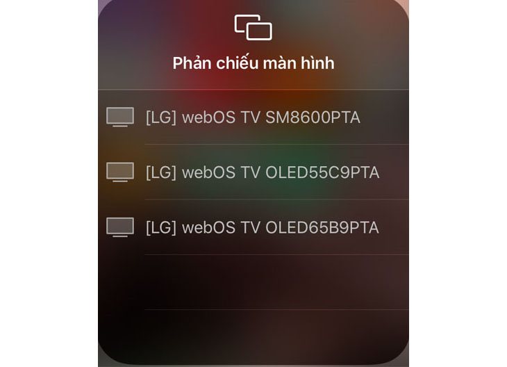 Cách chiếu màn hình iPhone lên tivi LG bằng AirPlay 2